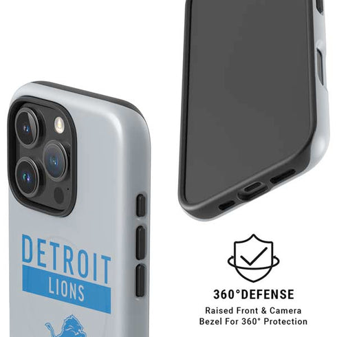 NFL Detroit Lions Grey Performance Series iPhone 16 Pro Magsafe Impact Case